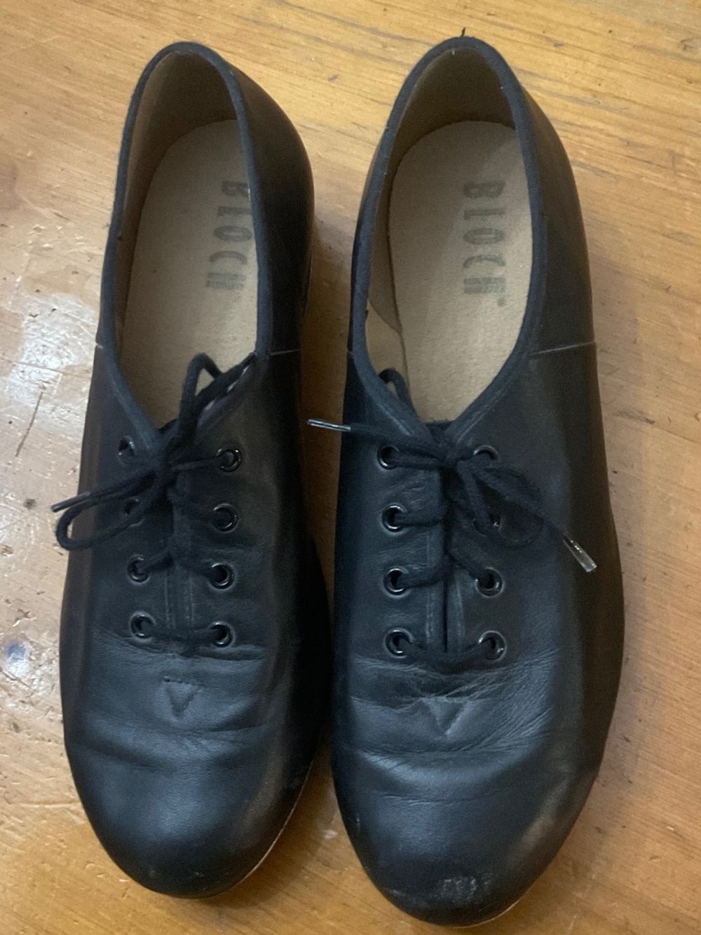 Vintage Bloch Techno Tap Black Leather Shoes 8.5